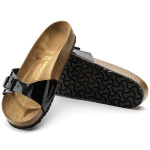 Birkenstock patent leather Madrid sandal